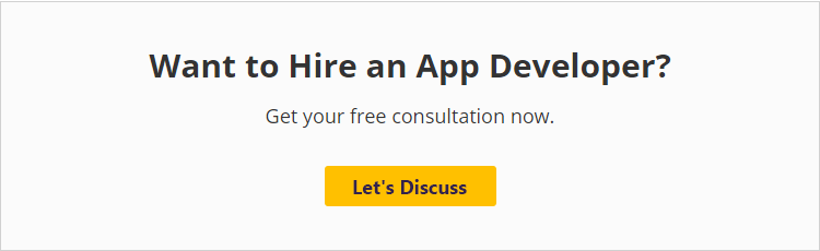 Hire app developers CTA