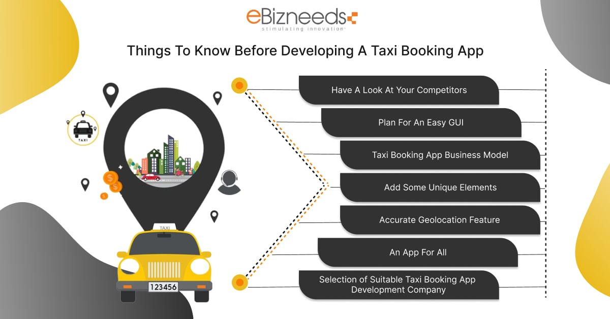 things to know before developing a taxi booking app