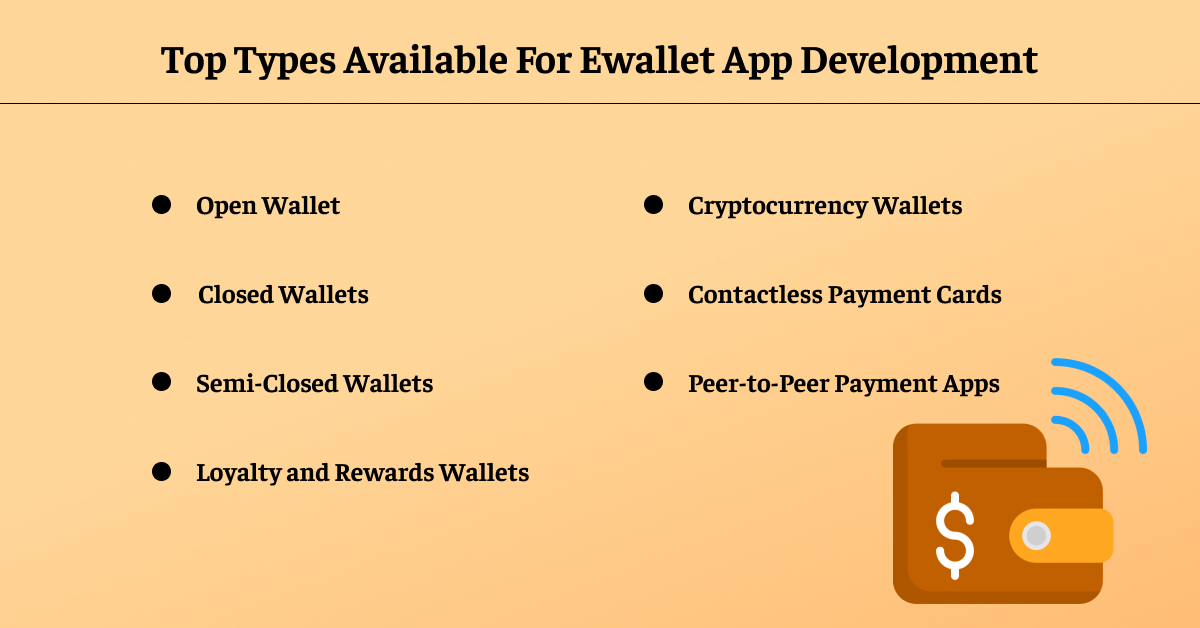 Top Types Available For Ewallet App Development